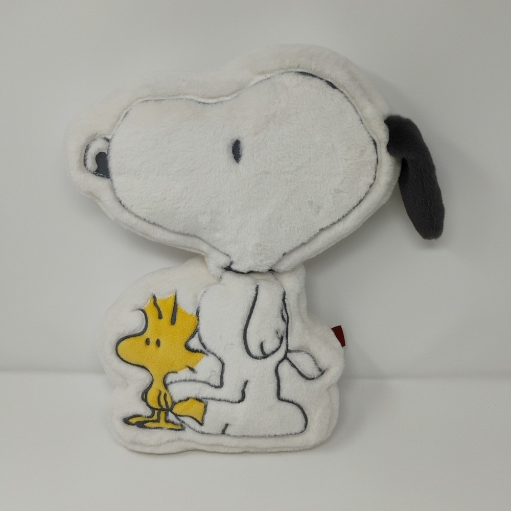 Snoopy‎ Woodstock Pillow Zara Home Kids Peanuts 15" Plush Soft White Yellow